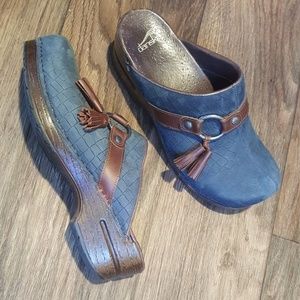 Dansko Shandi Croc Leather Clogs Slides